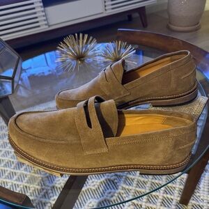 Brand new Express “cognac” suede loafers. Men’s size 11.
